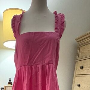 Free People Cotton Pink Maxi Dress